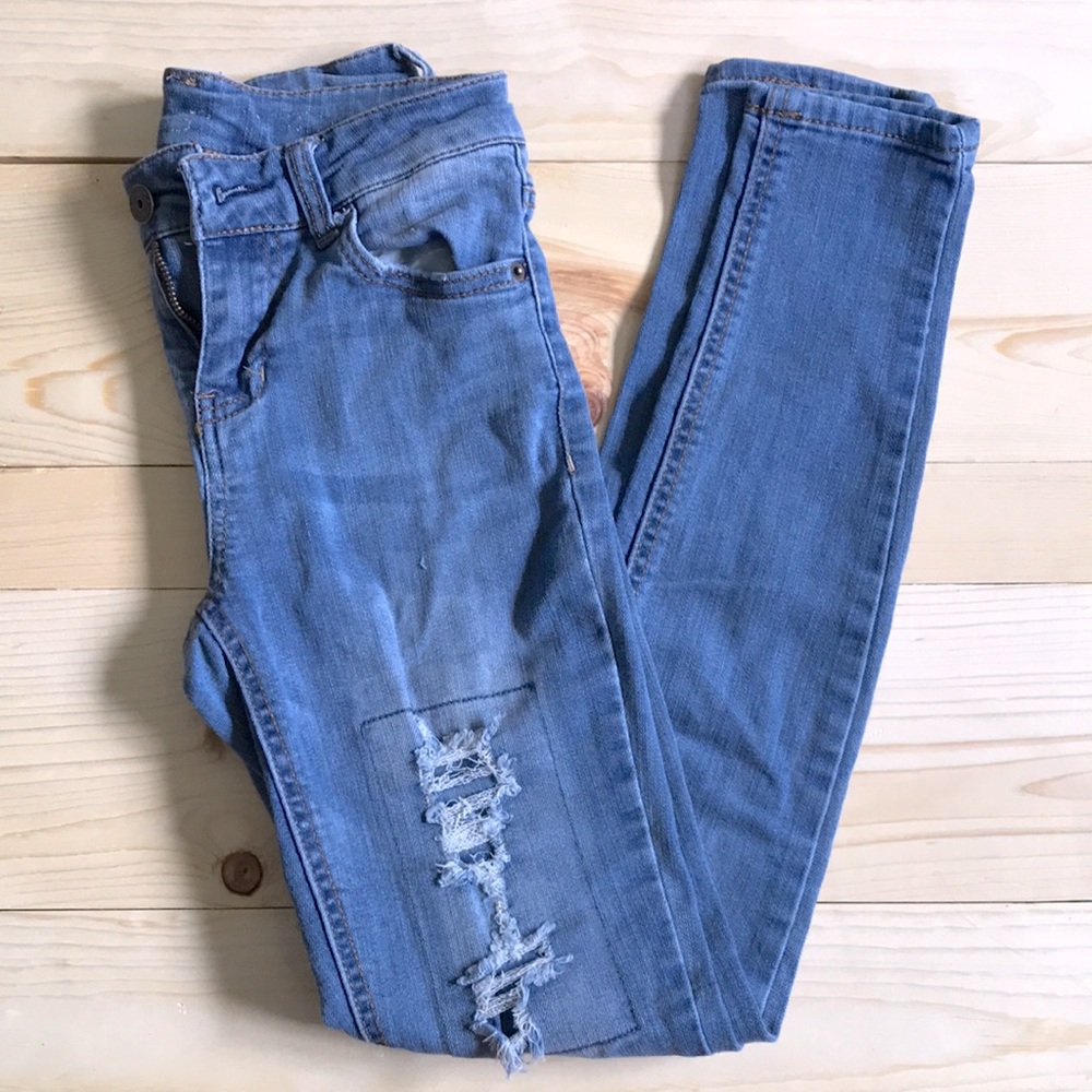 patched vanilla star blue jeans